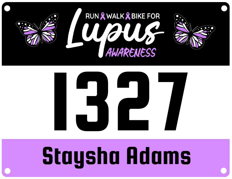 Digital Bib for Lupus Awareness Run/Walk/Bike