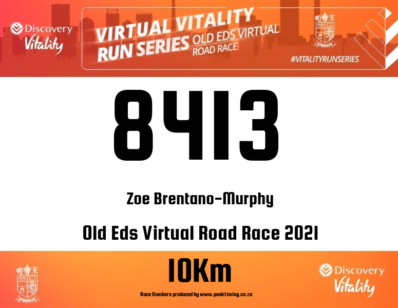 Digital Bib for Old Eds Virtual Road Race 2021